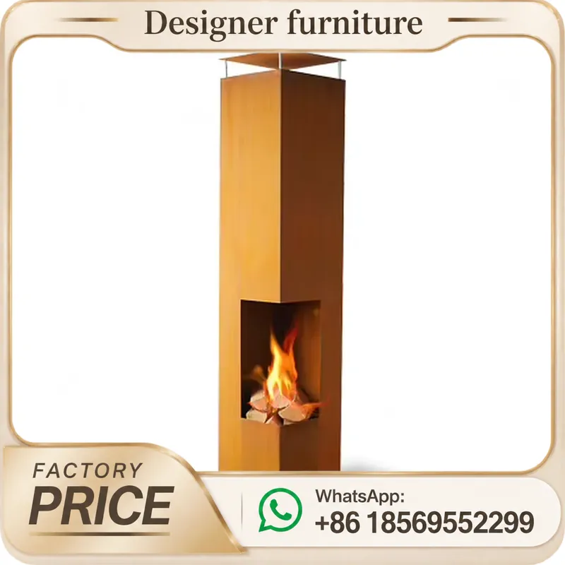 Outdoor Furniture Wooden - เตาเผาเม็ดไม้แบบพกพาพร้อมปล่องควัน ให้ความร้อนทันสมัยสำหรับการตั้งแคมป์กลางแจ้งและใช้ในบ้าน ประหยัดเชื้อเพลิงอย่างมีประสิทธิภาพ