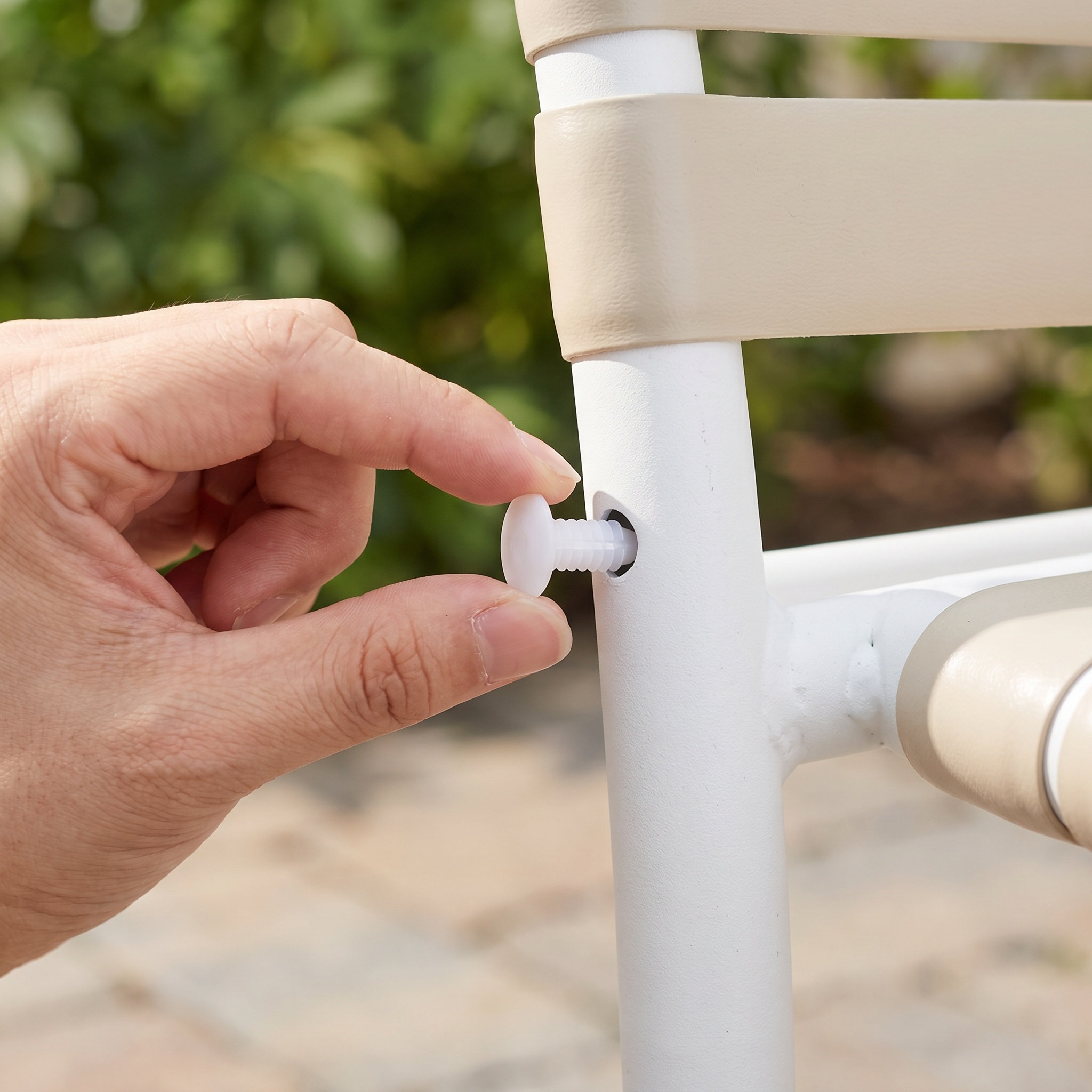 Outdoor Furniture Types - หมุดยึดสายรัดไวนิล 50 ชิ้น สำหรับซ่อมแซมสายรัดเก้าอี้สนามหญ้า คลิปพลาสติกแบบกดล็อคสำหรับเฟอร์นิเจอร์กลางแจ้ง อุปกรณ์ยึดเฟอร์นิเจอร์ลานบ้าน