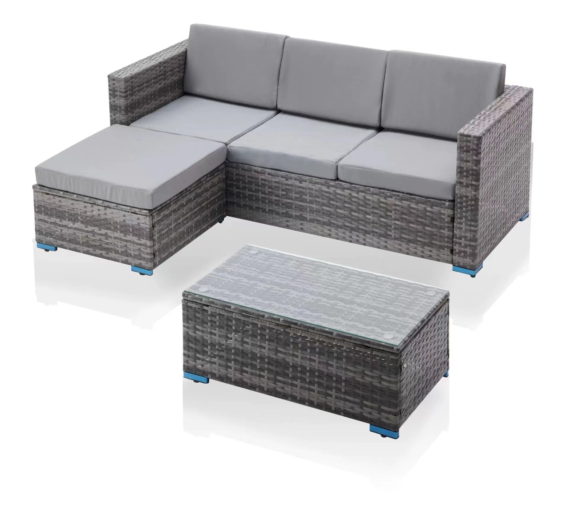 Outdoor Furniture Types - ชุดโซฟาเฟอร์นิเจอร์สวน OR-Hot สำหรับใช้งานกลางแจ้ง พร้อมอุปกรณ์เสริม หลากหลายสไตล์ สี