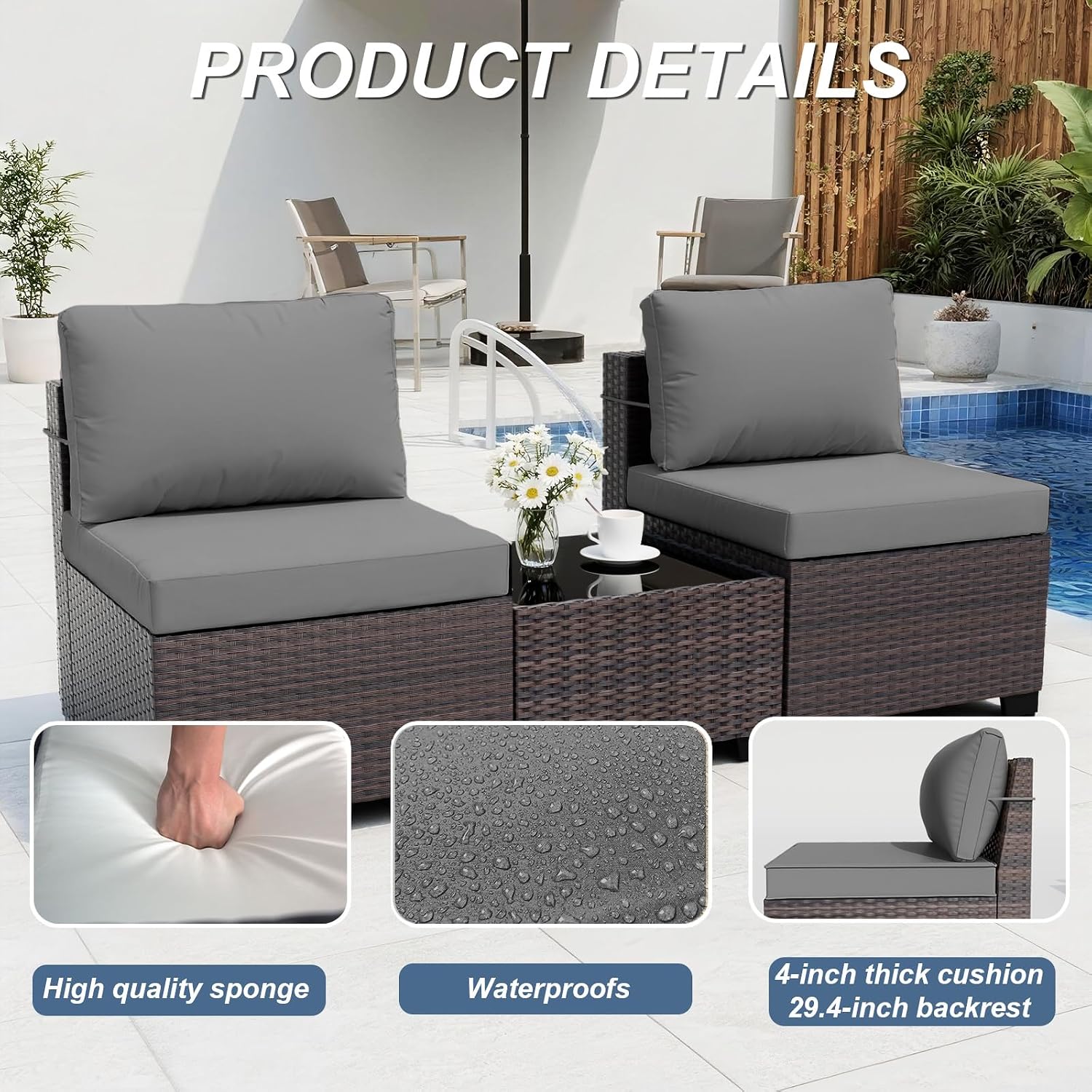 ชุดโซฟาแบบแยกส่วนสำหรับใช้งานก - Outdoor Furniture Set With Fire Pit บทวิจารณ์และราคา