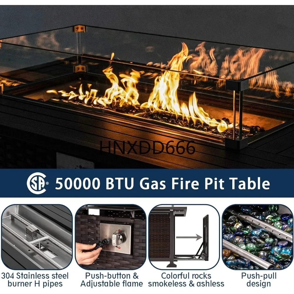 ชุดเฟอร์นิเจอร์ลานบ้านพร้อมโต๊ - Outdoor Furniture Set With Fire Pit บทวิจารณ์และราคา