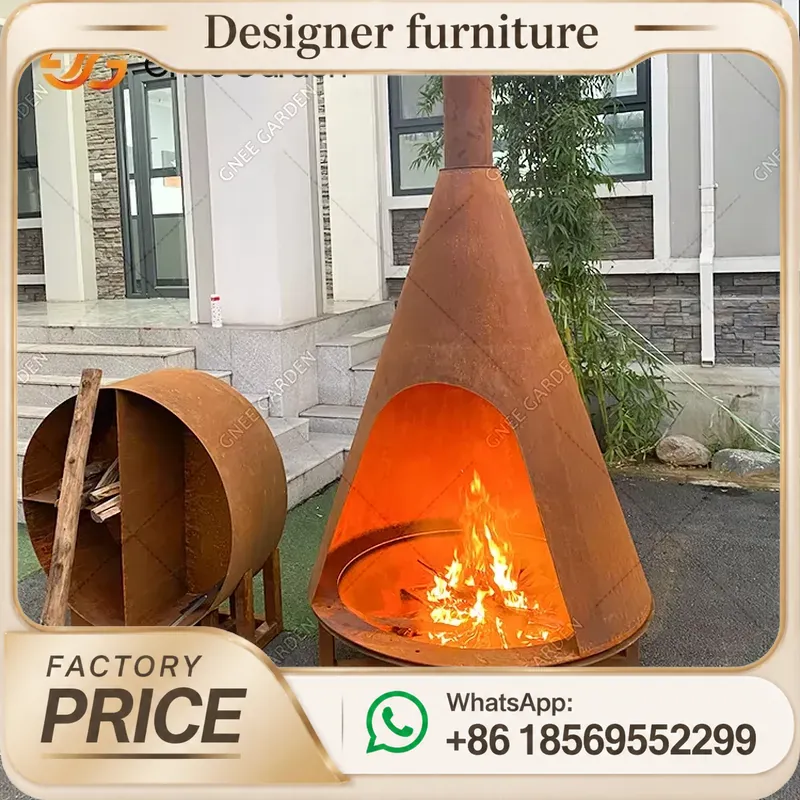 เตาเผาเม็ดไม้แบบพกพาพร้อมปล่อง - Outdoor Furniture Wooden บทวิจารณ์และราคา