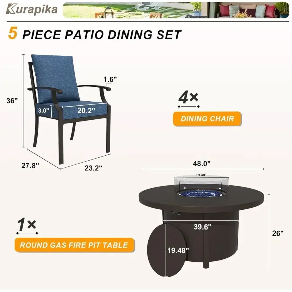 ชุดเฟอร์นิเจอร์กลางแจ้ง 5 ชิ้น - Outdoor Furniture Set With Fire Pit บทวิจารณ์และราคา