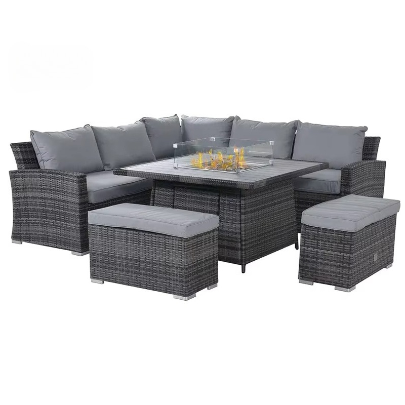ชุดโซฟาสนามหญ้ากันน้ำ 4 ชิ้น ว - Outdoor Furniture Set With Fire Pit บทวิจารณ์และราคา