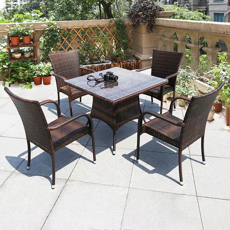 ชุดโต๊ะกาแฟหวายโลหะขนาดเล็กพร้ - Outdoor Furniture Prices บทวิจารณ์และราคา