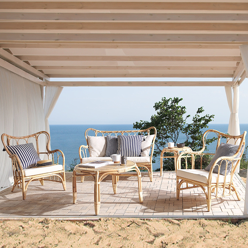 โซฟาหวายธรรมชาติ เก้าอี้หวายคู - Outdoor Furniture Indonesia บทวิจารณ์และราคา