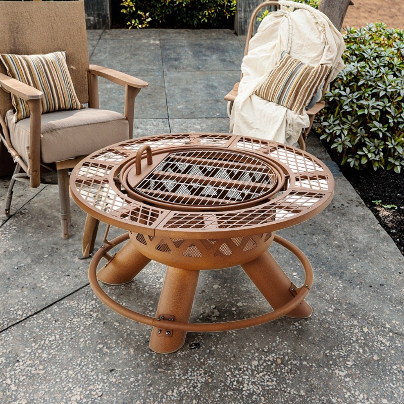 ชุดเตาบาร์บีคิวและเตาไฟอเนกประ - Outdoor Furniture Set With Fire Pit บทวิจารณ์และราคา