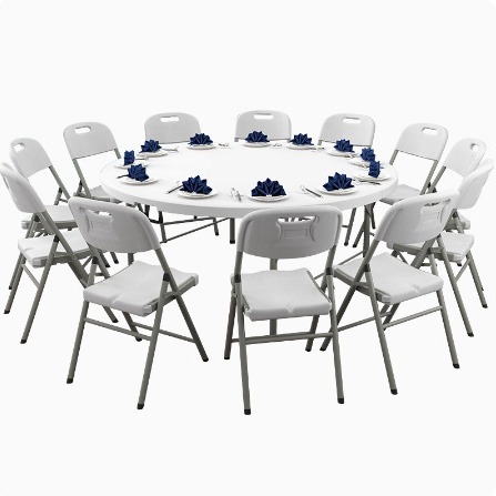 โต๊ะพับกลม 1.8 เมตร โต๊ะรับประ - Outdoor Furniture Types บทวิจารณ์และราคา
