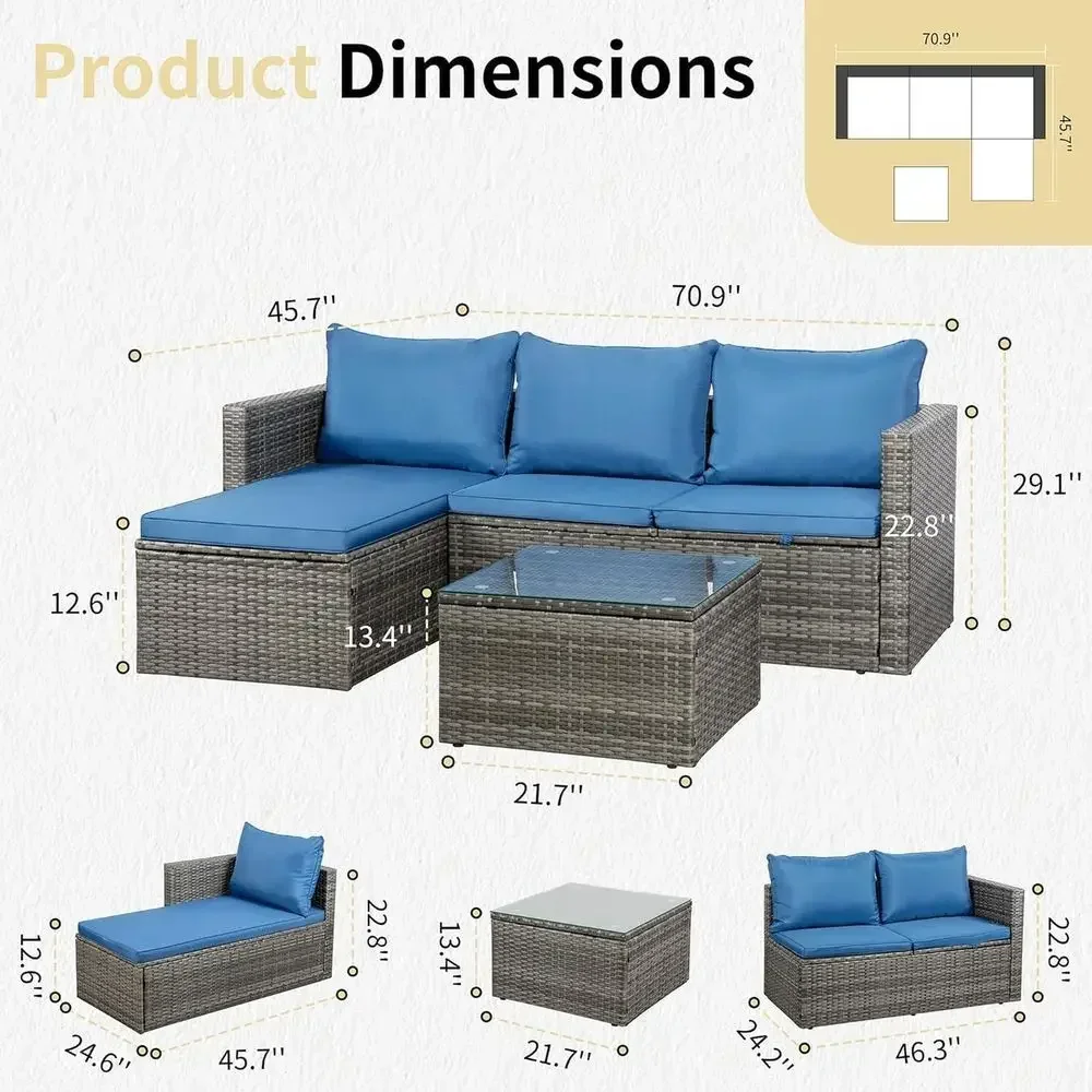 ชุดเฟอร์นิเจอร์หวายสำหรับลานกล - Outdoor Furniture Set With Fire Pit บทวิจารณ์และราคา